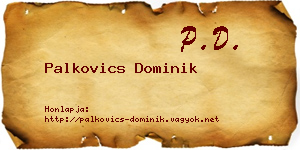 Palkovics Dominik névjegykártya